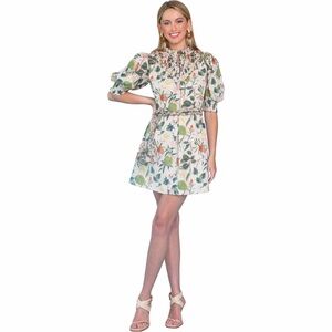 Chic Floral Mini Dress with Puff Sleeves